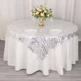 Silver Square Table Overlay