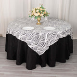 White / Black Square Table Overlay